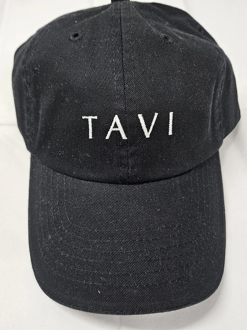 TAVI Black Embroidered Logo Adjustable Dad Cap NWT